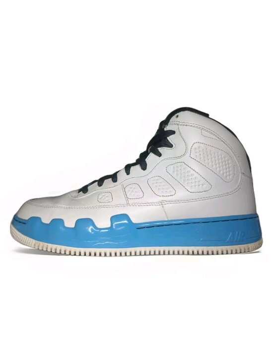 Air Jordan Fusion 9 White/ Powder Blue -Air Jordan 9 x Air Force One, Sz 11 RARE main image 16